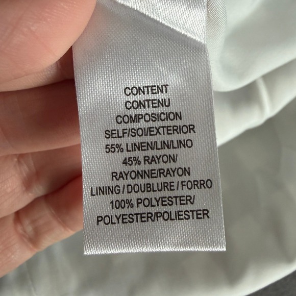 WAYF Gingham Mini‎ Skirt Size 8 Black White Linen Cottagecore Preppy Academia - Picture 5 of 8